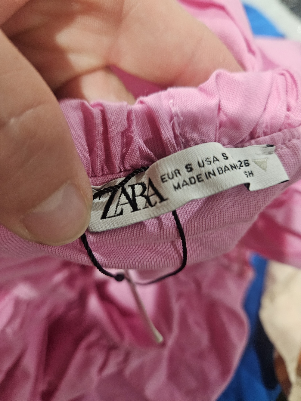 Zara NWT Pink Strapless Bubble Hem Mini Dress Size Small - Picture 2 of 16